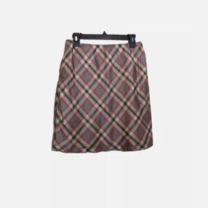 Espirit Vintage Size 7/8 Small Plaid Silk Pull On Skirt Mini 90s NEW